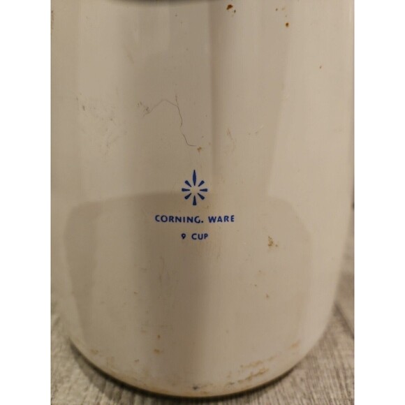 Vintage Corning Ware Coffee / Teapot 9 Cup Blue Cornflower - Picture 4 of 8
